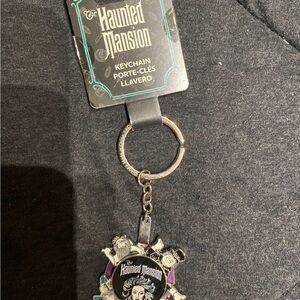 Disney Haunted Mansion Keychain - Black and Silver